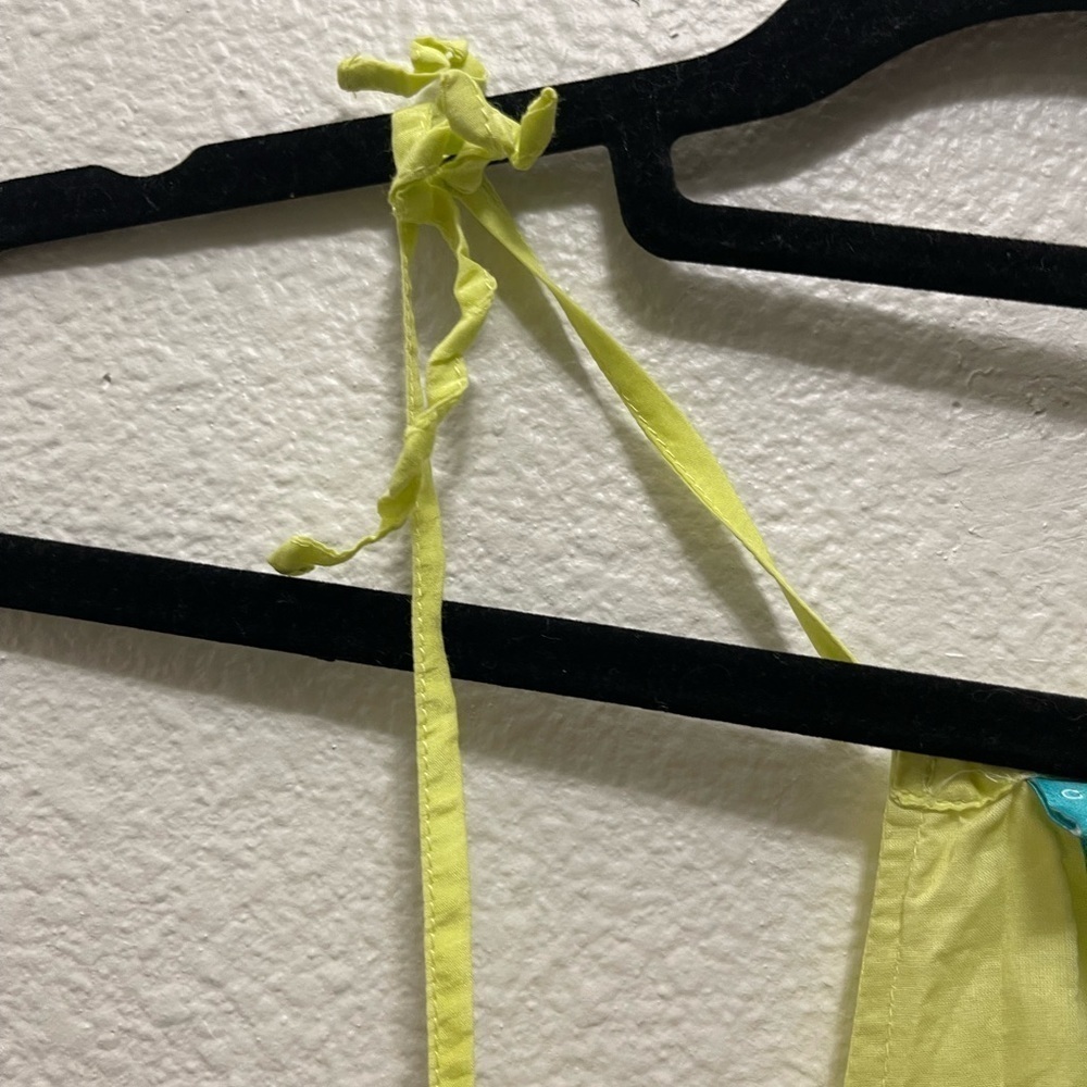 Calypso St. Barth chartreuse silk blend pajama shorts & tank top set - Picture 6 of 9